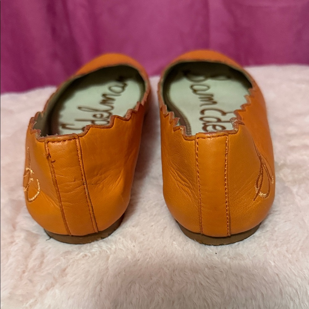 Sam Edelman Tangerine Scalloped Flats - Picture 5 of 7